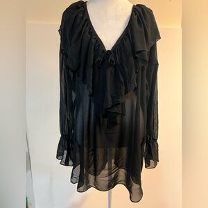 Victoria’s Secret GOLD LABEL vintage chiffon poets shirt.